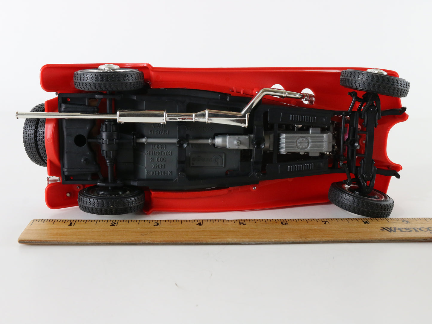 1936 Mercedes Benz 500 K Roadster Red Bburago 1:20 Model Car 3020