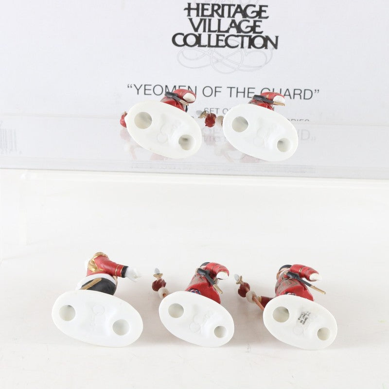 Dept 56 Heritage Village Yeomen Of The Guard Set Of 5 Porcelain Figures 58397