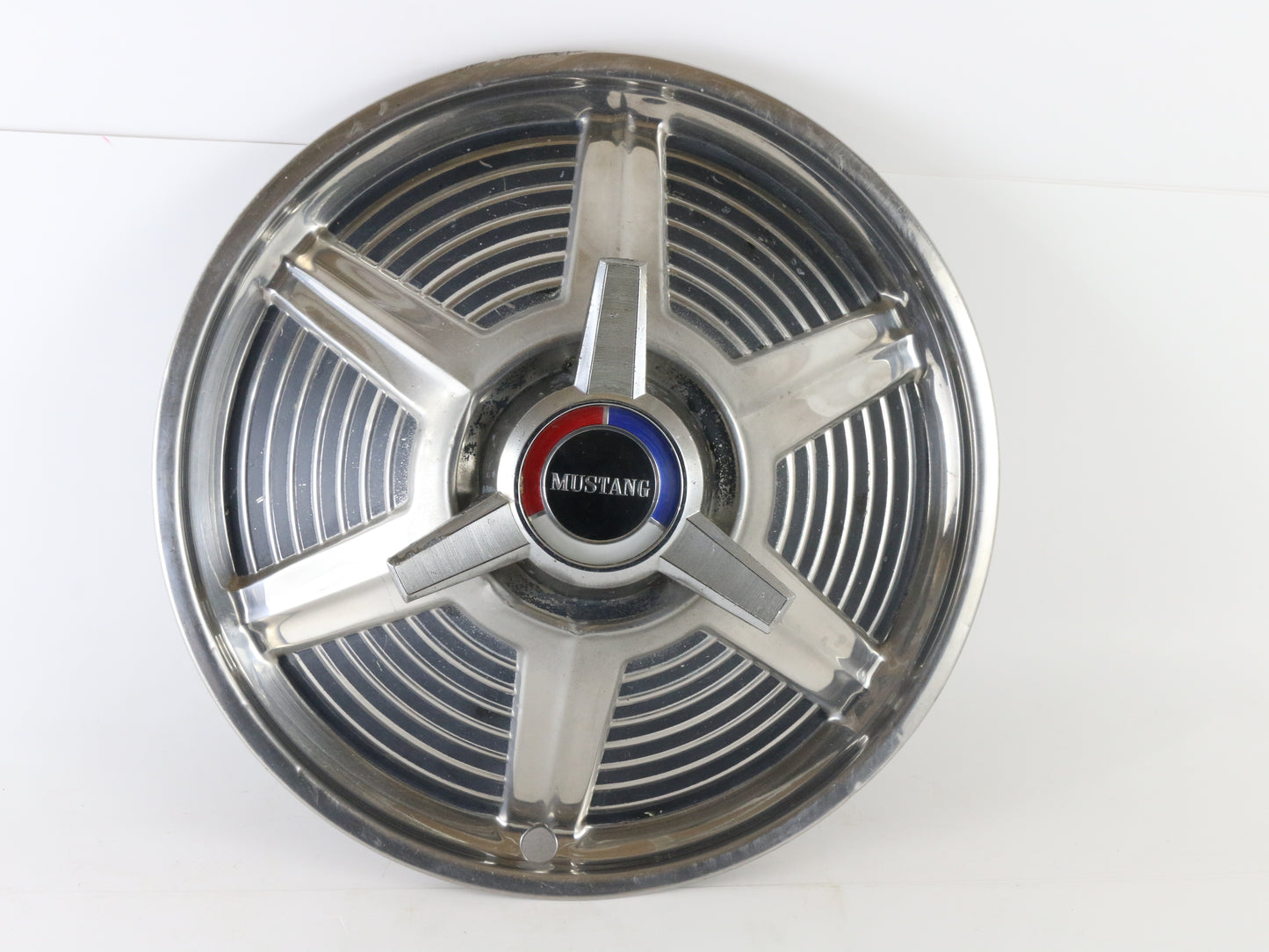 Lot Of 2 Vintage 1965 Ford Mustang Metal Wheel Hubcaps 14"