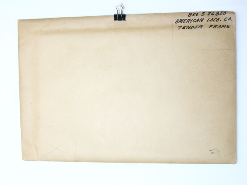 American Locomotive Company 850S26800 Train Blueprint Tender Frame 83"