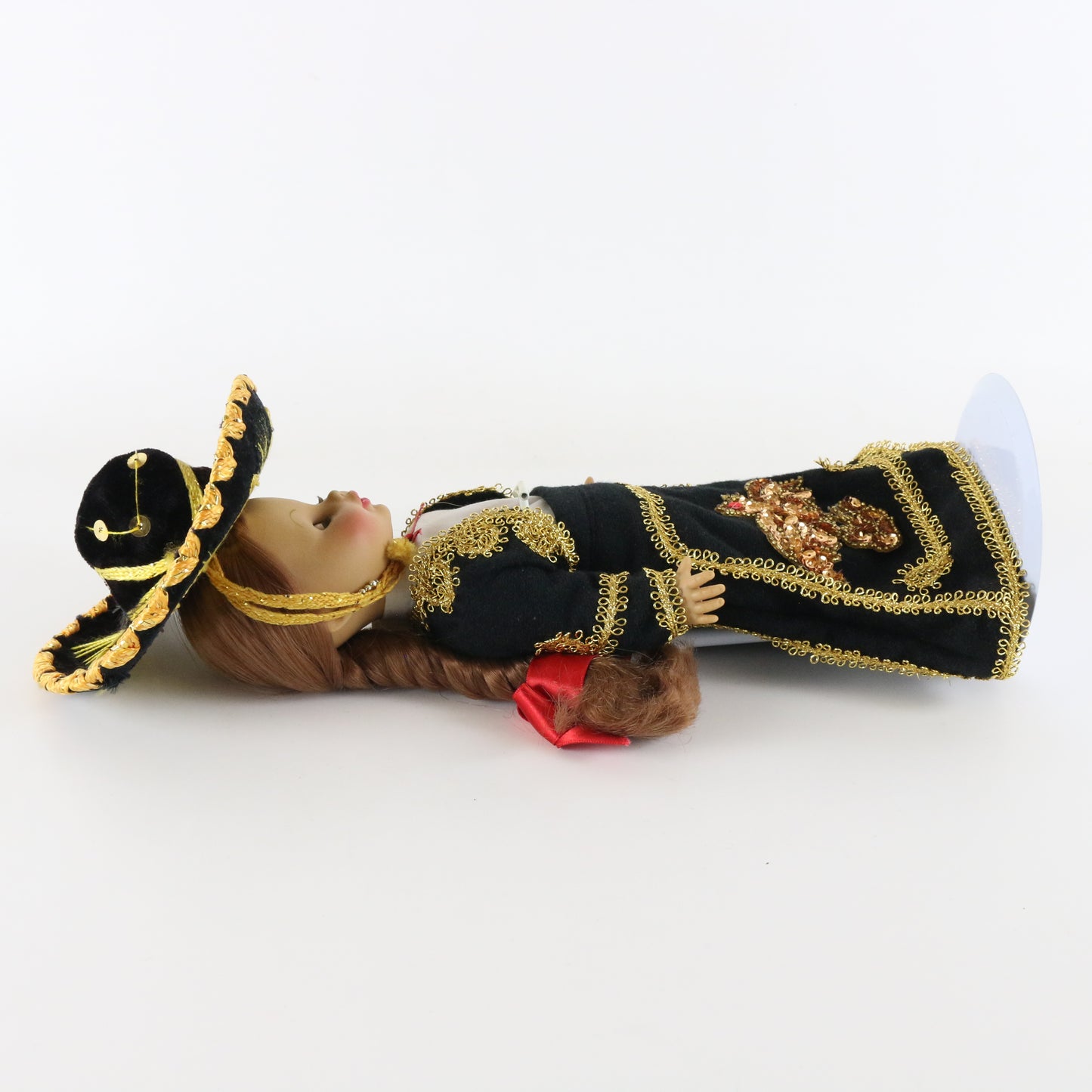 Vintage Munecas Eny Mexican Mariachi Doll Blinking Eyes 12.5" Vinyl Doll W/ Hat
