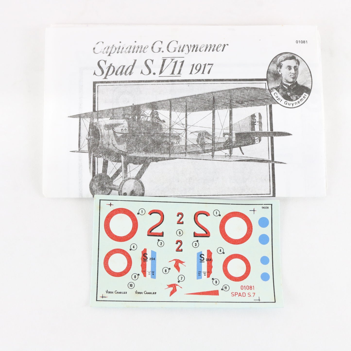 Spad S VII 1917 Vintage Aircraft Special Edition Airfix 1:72 01081 Plastic Kit
