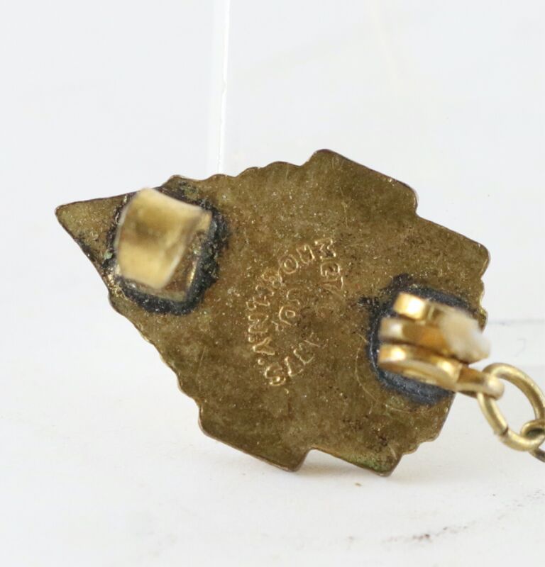 Vintage High School Pin, Sweetheart Pin 1939 MLS Metal Shield Pin 1.75"