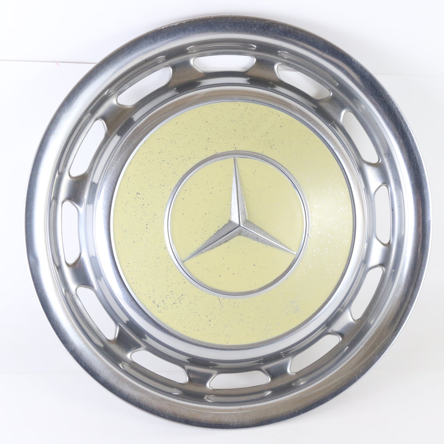 Lot Of 2 Mercedes Benz Yellow Metal Wheel Hubcap 15.5"