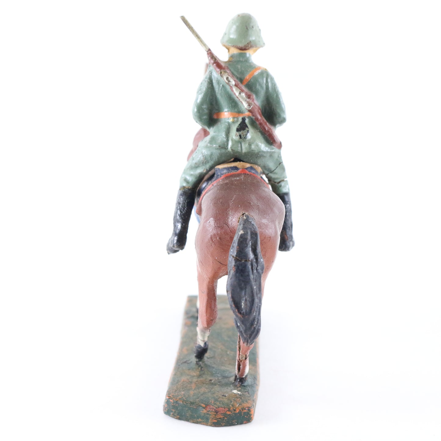 Elastolin German Made WWII Riding Cavalry Composite Toy Soldier Horse 4"