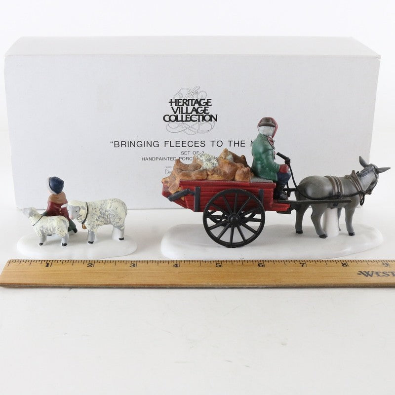 Dept 56 Heritage Village Bringing Fleeces To The Mill Set Of 2 Christmas 5819-0