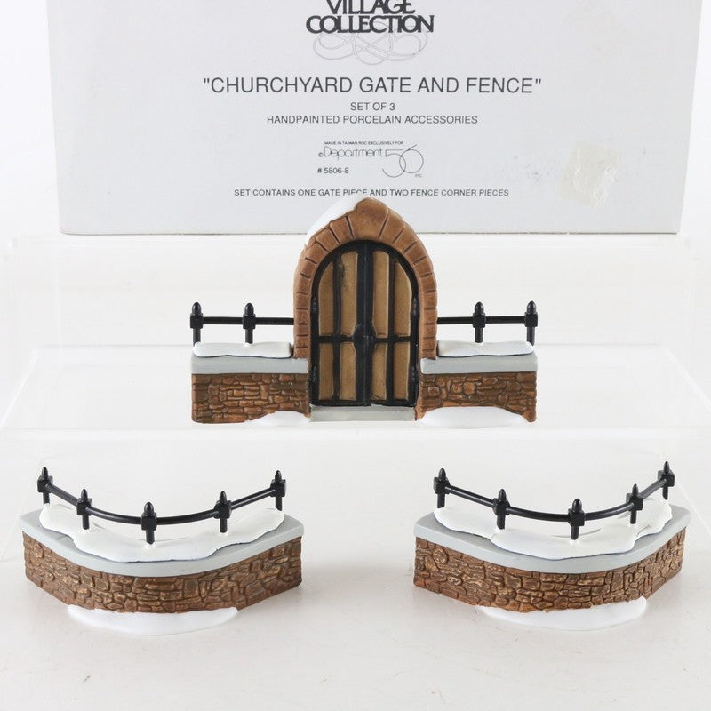 Dept 56 Heritage Village Churchyard Gate & Fence Set Of 3 Accessories 5806-8