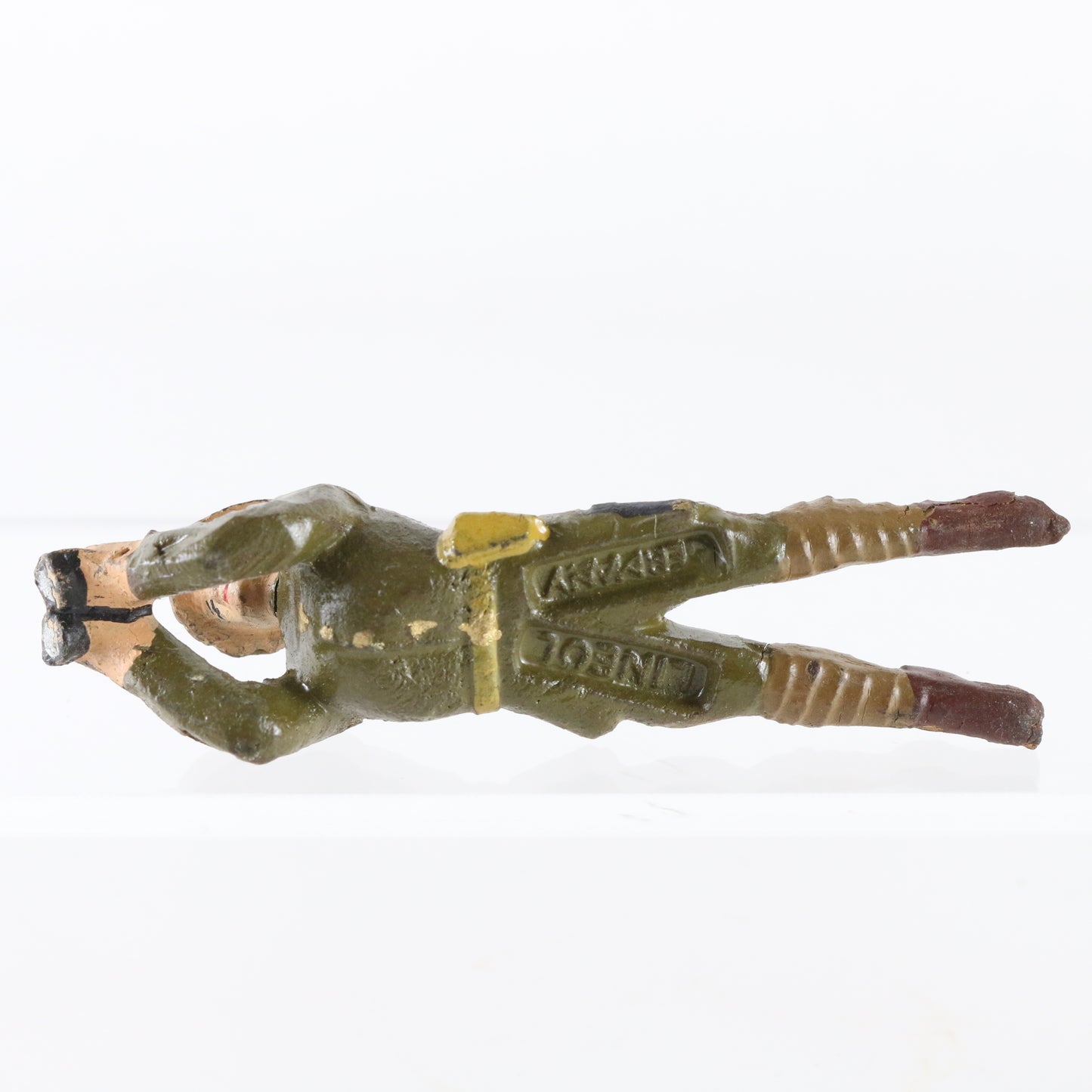 Lineol WWII German composite soldier prone scouting figure collectible toy