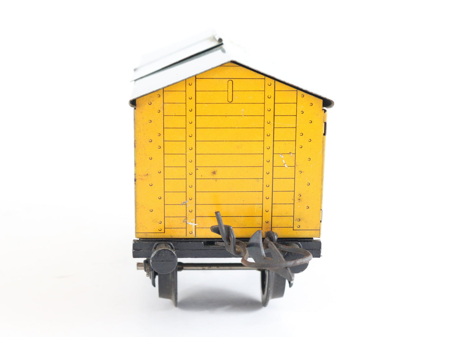 Hornby Meccano O LNER Saxa Salt Good Wagon Yellow & Gray Model Train distinctive branded salt wagon vintage