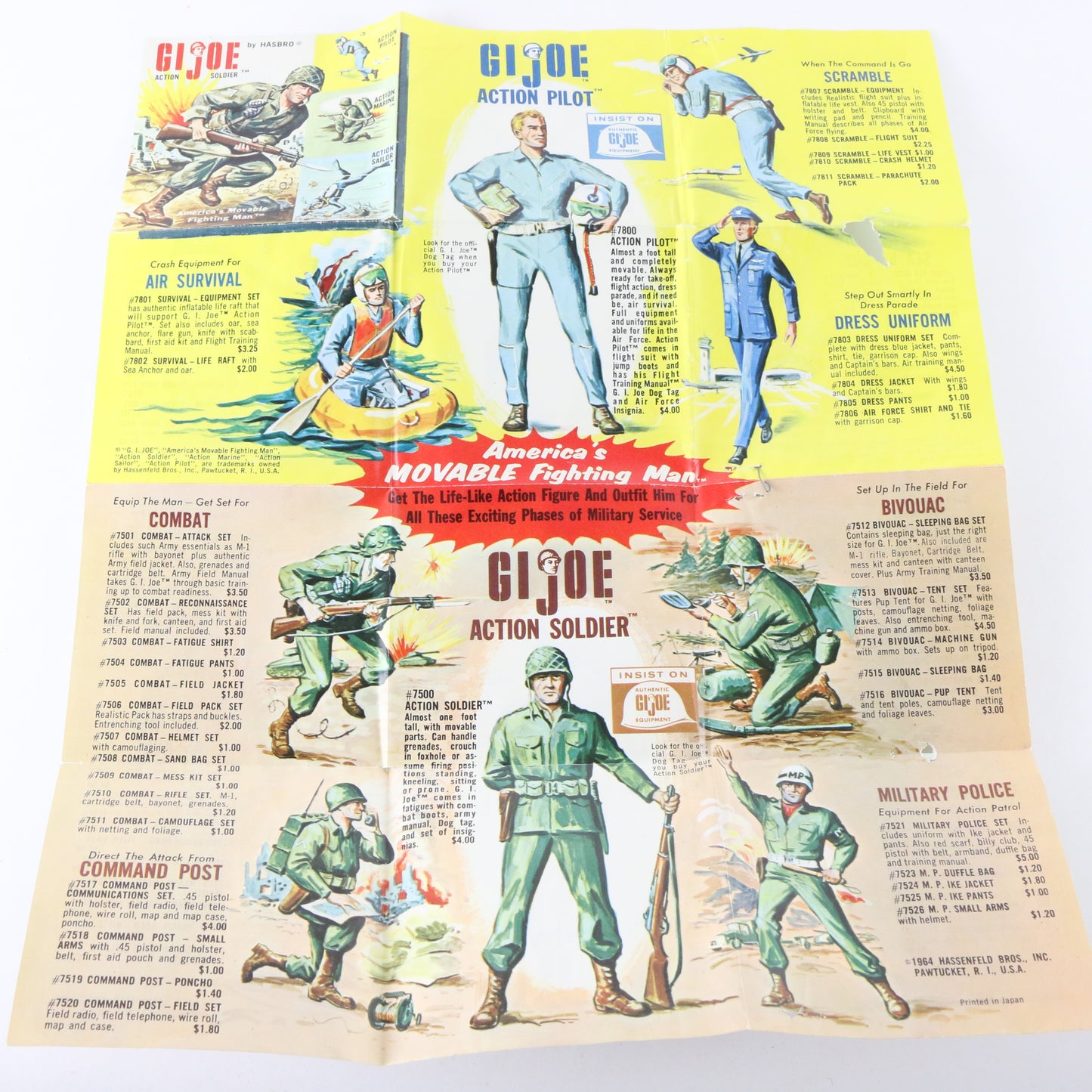 Lot Of 2 1960s Gi Joe Action Soldier Gear & Equipment Catalogs Original Inserts