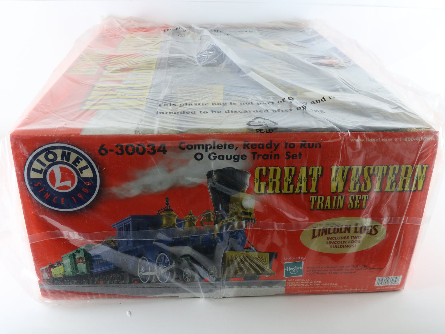 Lionel O 6-30034 Great Western Lincoln Logs Large Train Set Hasbro