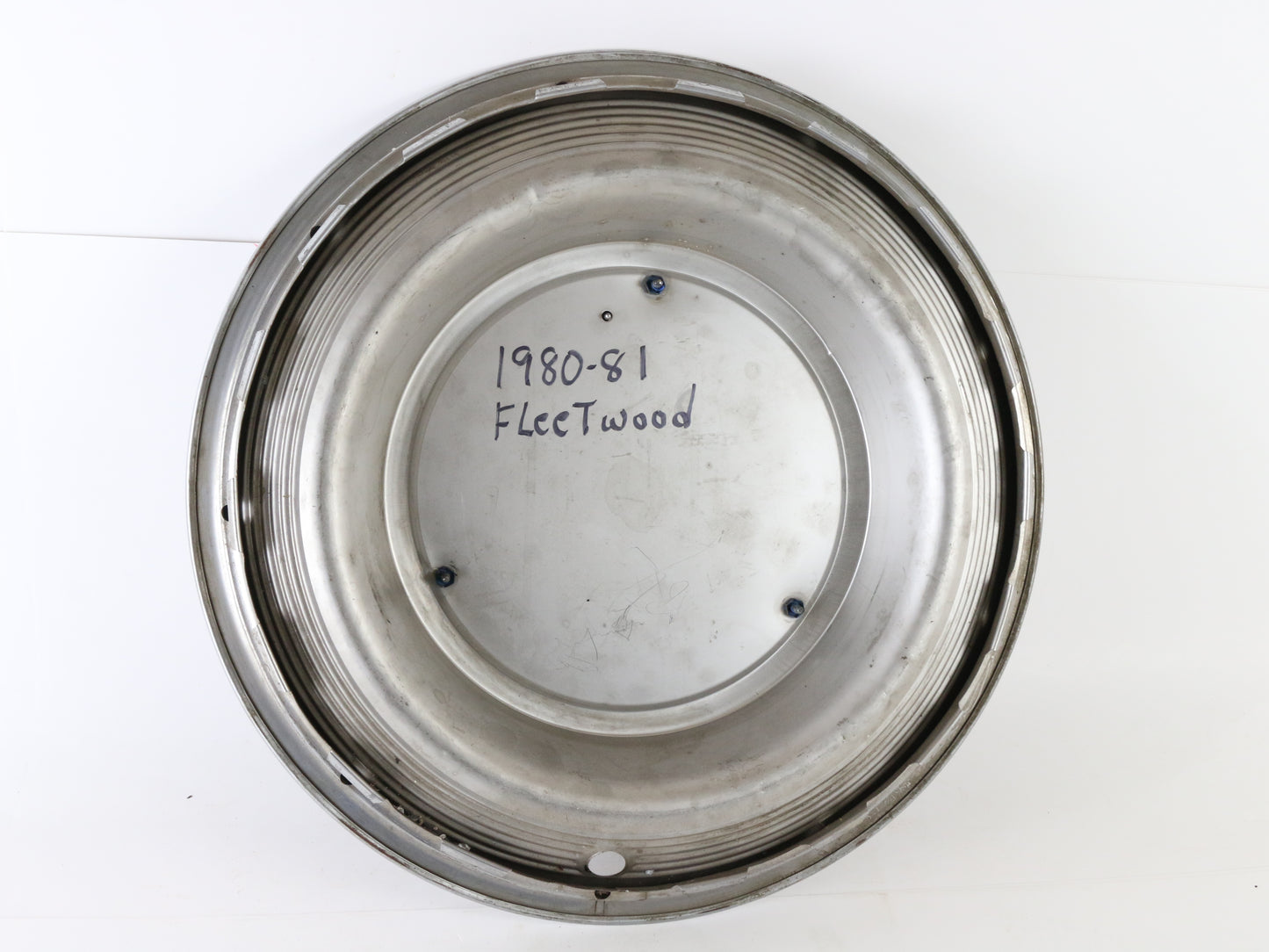 Lot Of 2 Vintage 1980-81 Cadillac Fleetwood Metal Wheel Hubcaps 16.5"