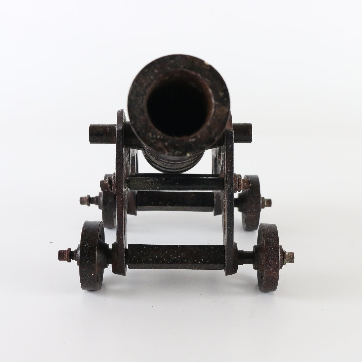 Antique 19th century cast iron miniature cannon replica historic artillery