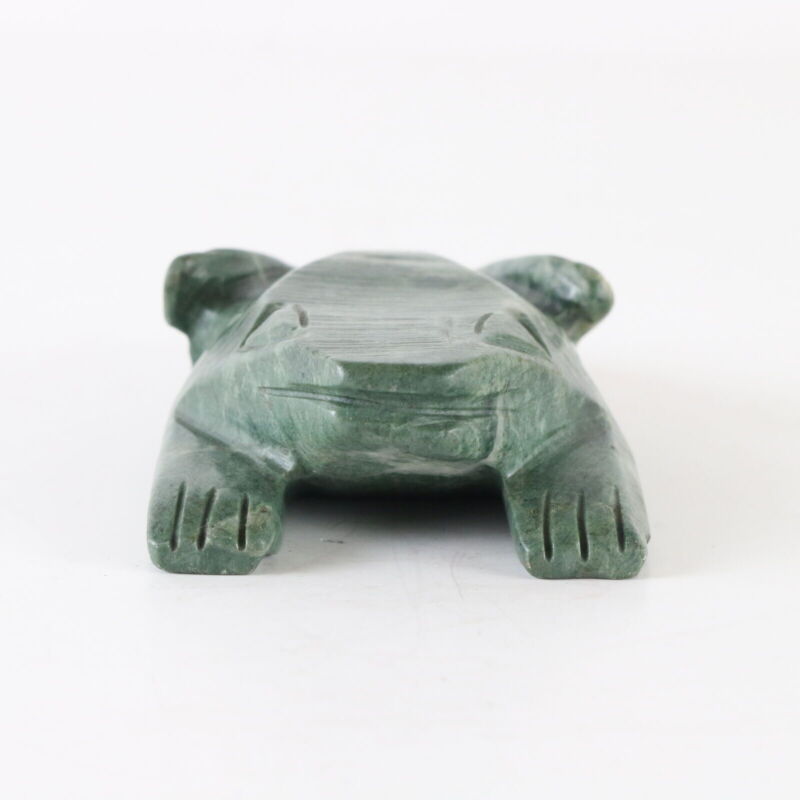 Carved Polished Jade (Jadeite, Nephrite?) Crouching Frog Figurine Pre Columbian?