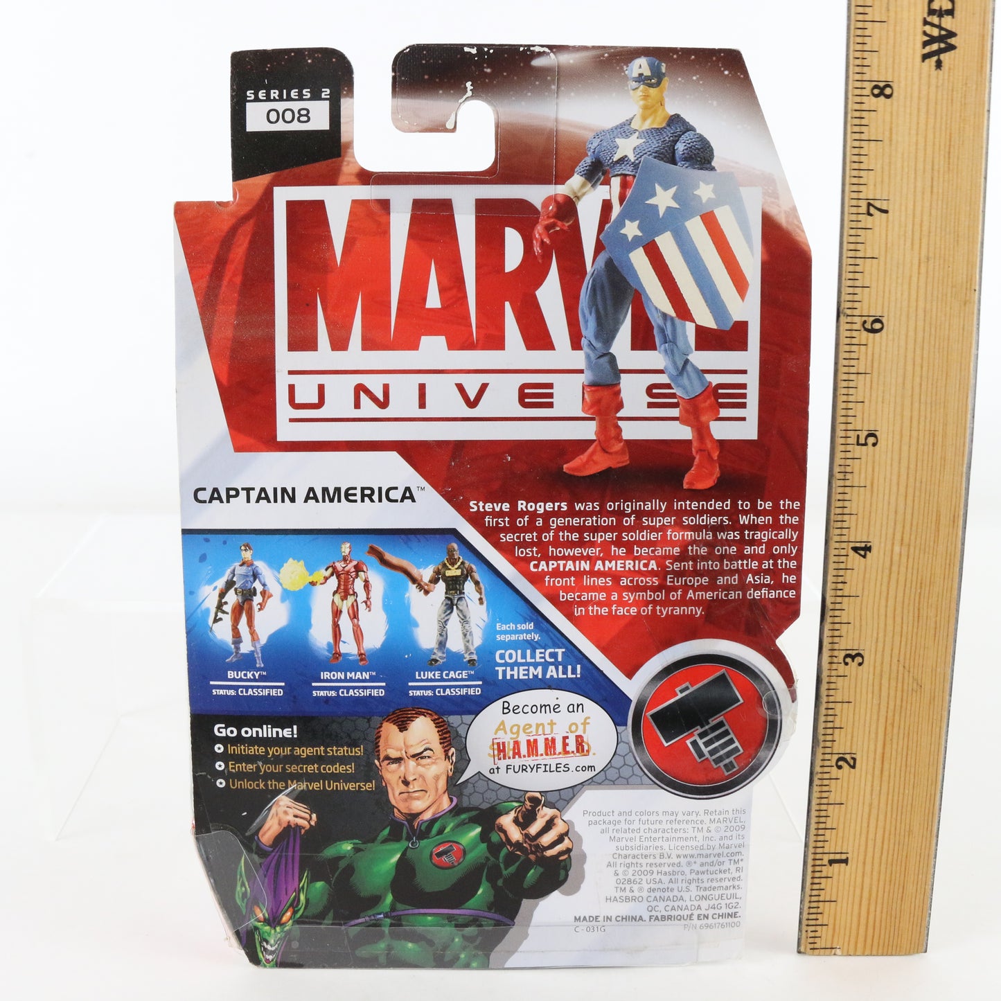 Marvel Universe Series 2 008 Captain America 3.75" Action Figure Hasbro
