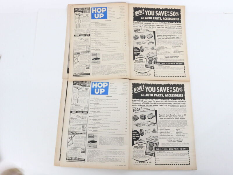 Lot Of 6 Hop UP & Motor Life Vintage HOT ROD Car Magazines Sep Oct Aug Nov 1953