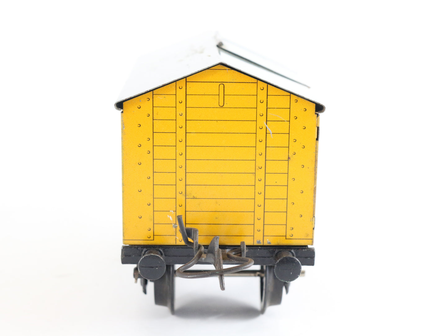 Hornby Meccano O LNER Saxa Salt Good Wagon Yellow & Gray Model Train distinctive branded salt wagon vintage