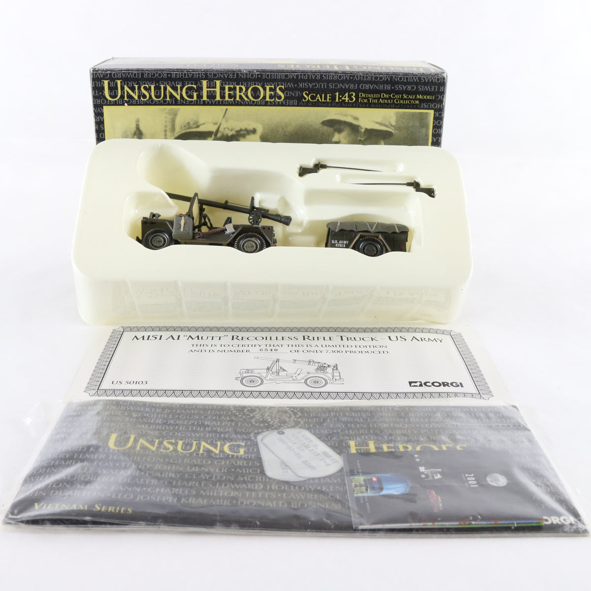 M151A1 Mutt Recoilless Rifle Truck US Army Corgi 1:43 50103 Military Vehicle