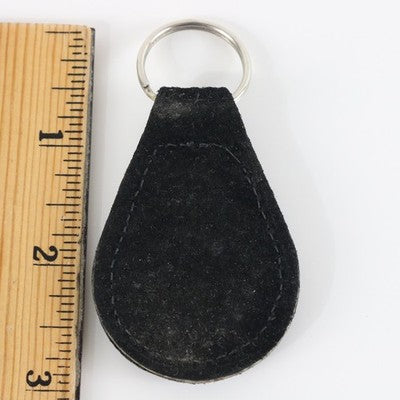 Vintage Studebaker Keychain Automotive White & Black Fabric 2.5"