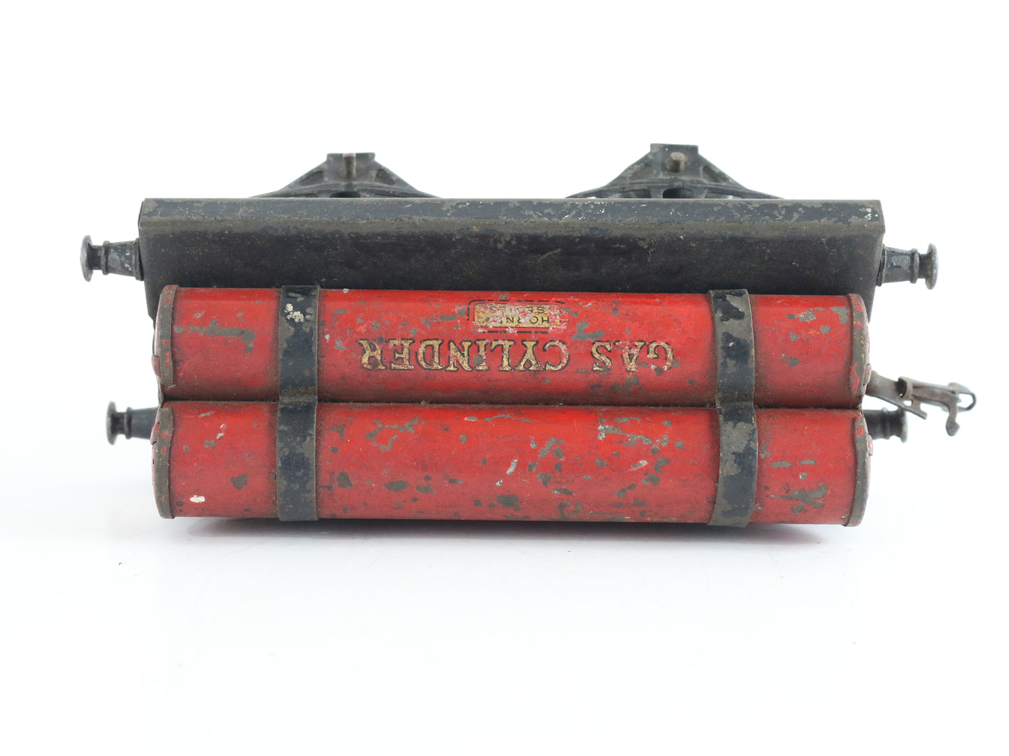 LMS Gas Cylinder Wagon Freight Car Red Hornby Meccano O Model Train unique tanker wagon for British rail