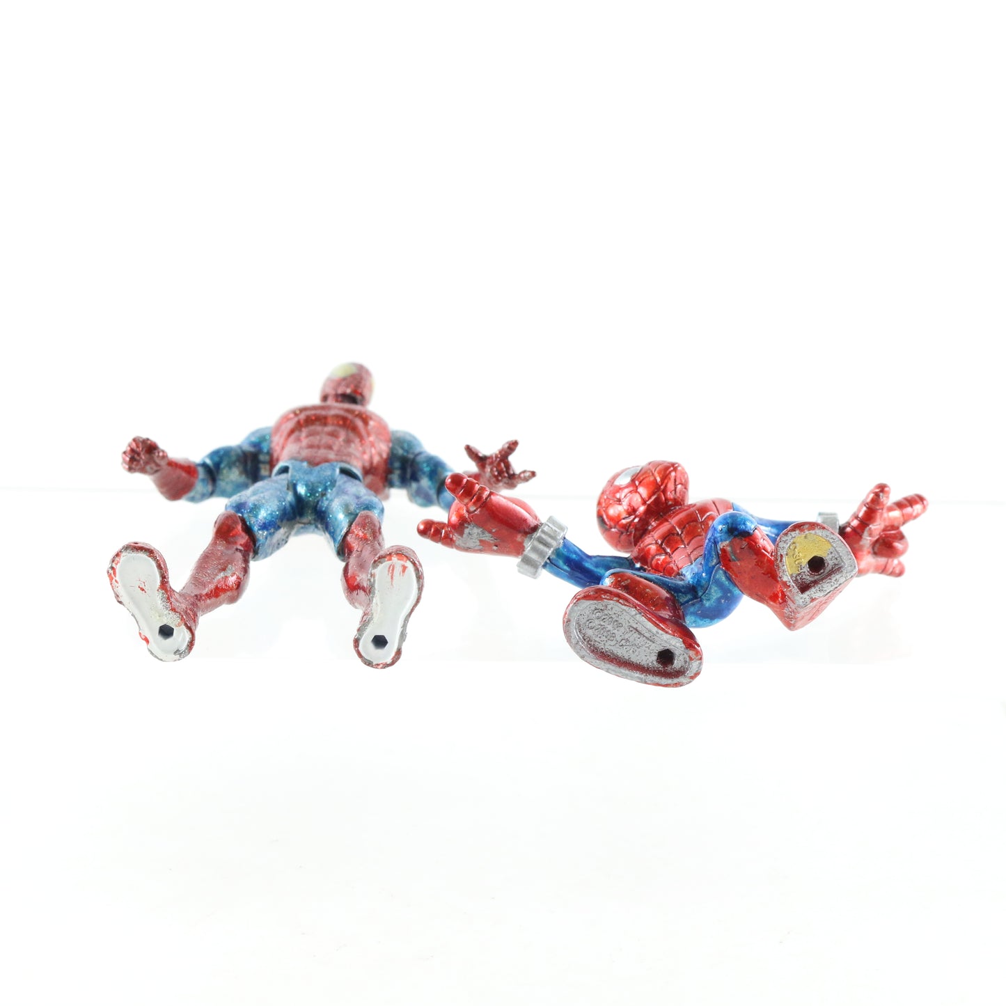 Lot Of 2 Spider Man Figures Marvel Legends Posable Custom Painted Marvel