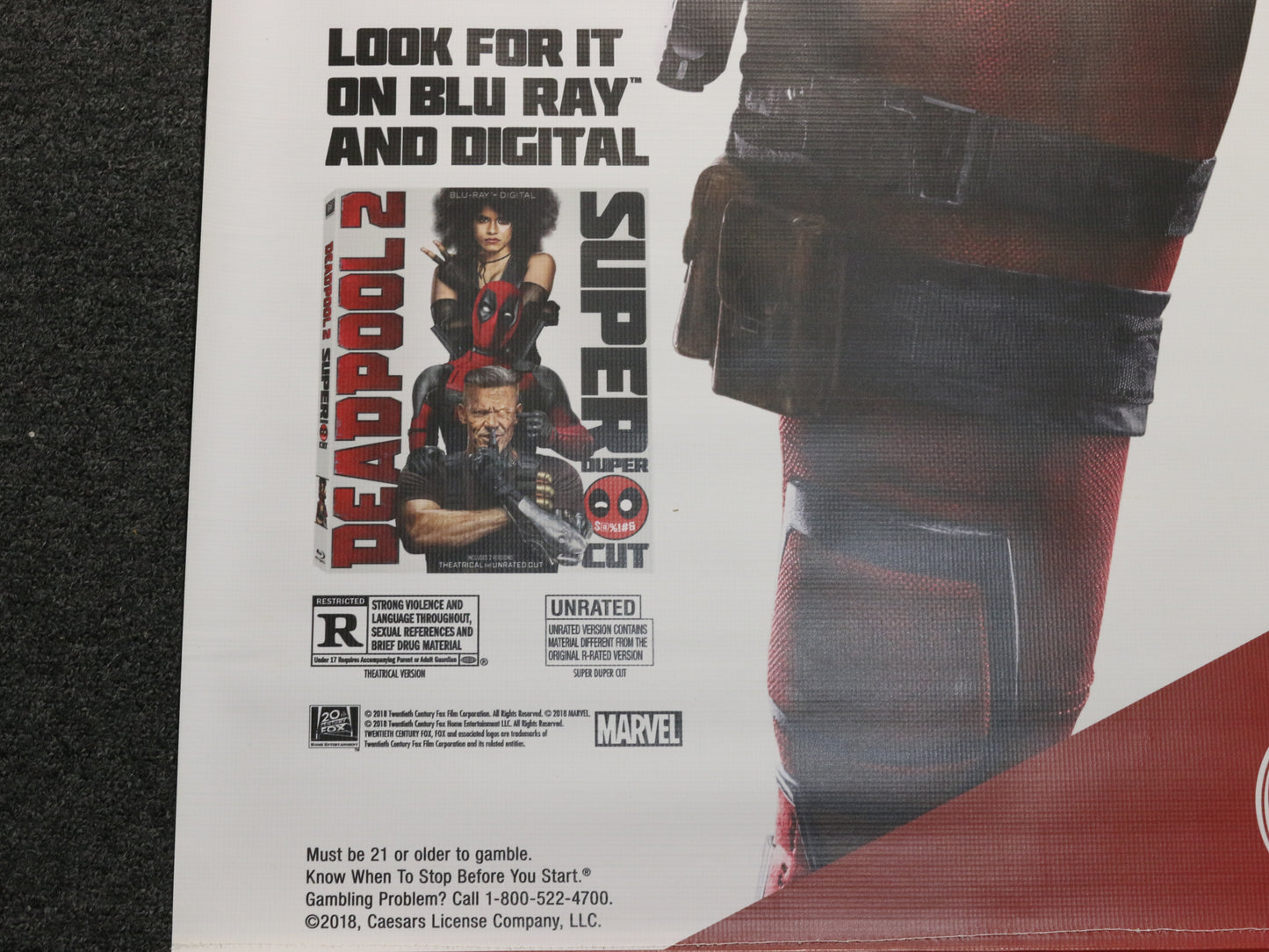 Deadpool 2 Planet Hollywood massive fabric poster Super Duper Cut collectible