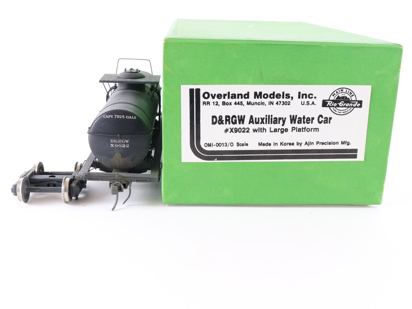 Overland O D&RGW X9022 Auxiliary Water Car Brass Train OMI-0013 Custom Paint