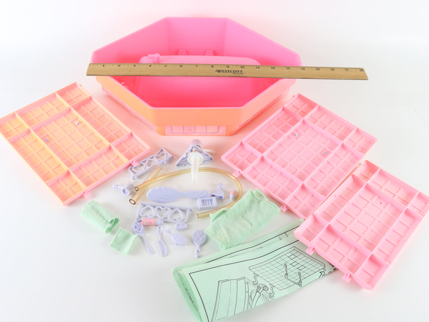 Barbie Beauty Bath Pink Sparkles Furniture Collection Set Mattel 5156 1990