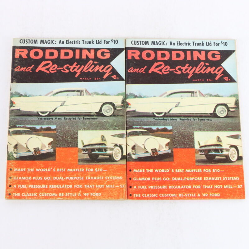Lot Of 5 Rodding & Restyling Jan Feb Mar 1957 Vintage Car Magazines
