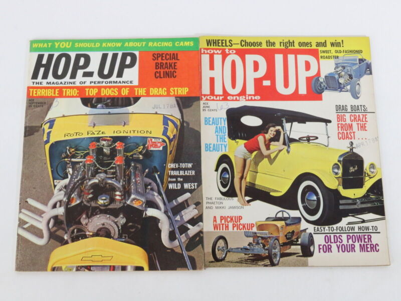 Lot Of 3 Hop UP: June & Sep 1963 Vintage Car Magazines HOT RODDING