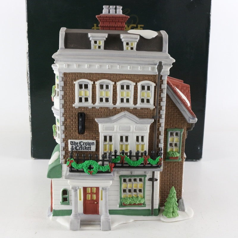 Dept 56 Dickens Heritage Village Crown & Cricket Inn 1st Ed 1992 Christmas
