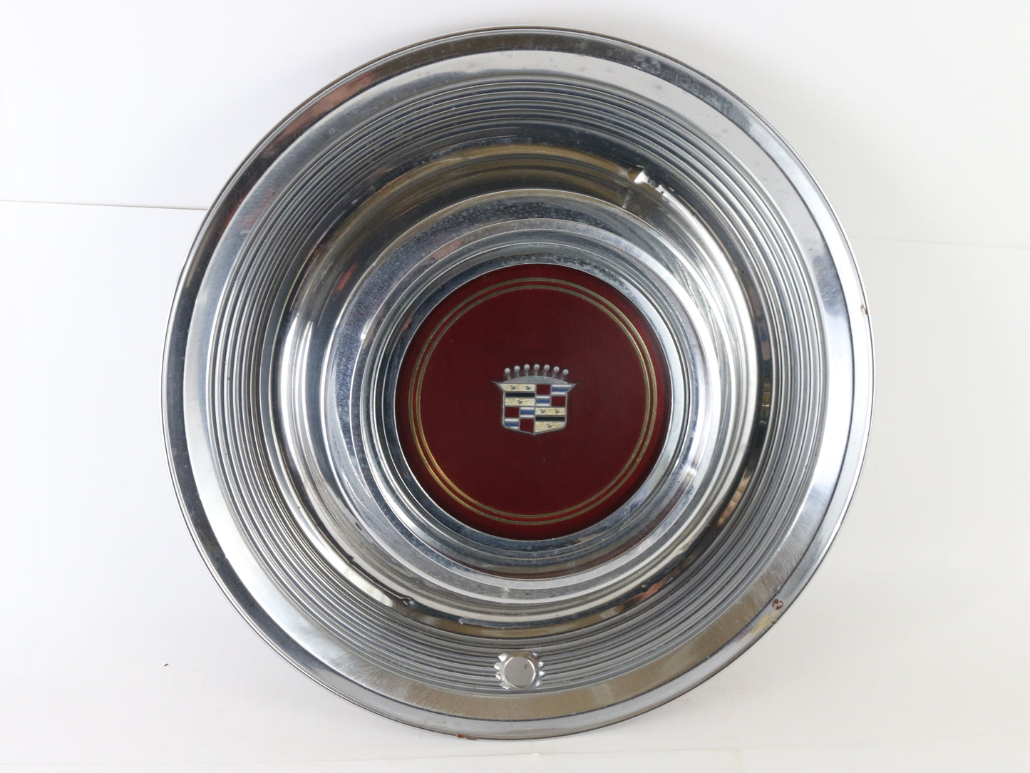 Lot Of 2 Vintage 1980-81 Cadillac Fleetwood Metal Wheel Hubcaps 16.5"
