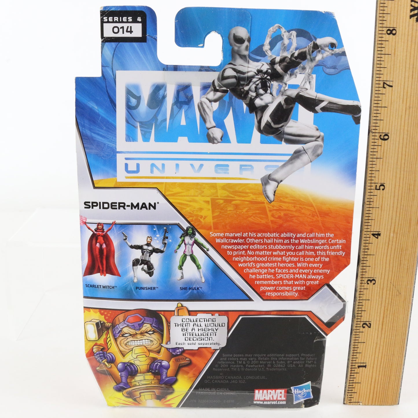 Marvel Universe Series 4 014 BAG HEAD Spider-Man 3.75" Hasbro VARIANT