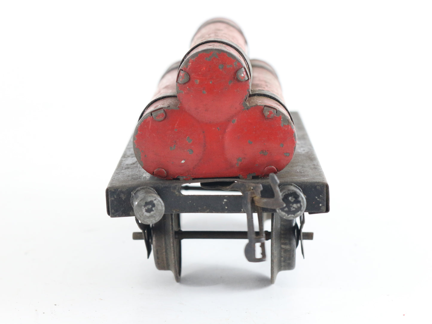 LMS Gas Cylinder Wagon Freight Car Red Hornby Meccano O Model Train unique tanker wagon for British rail