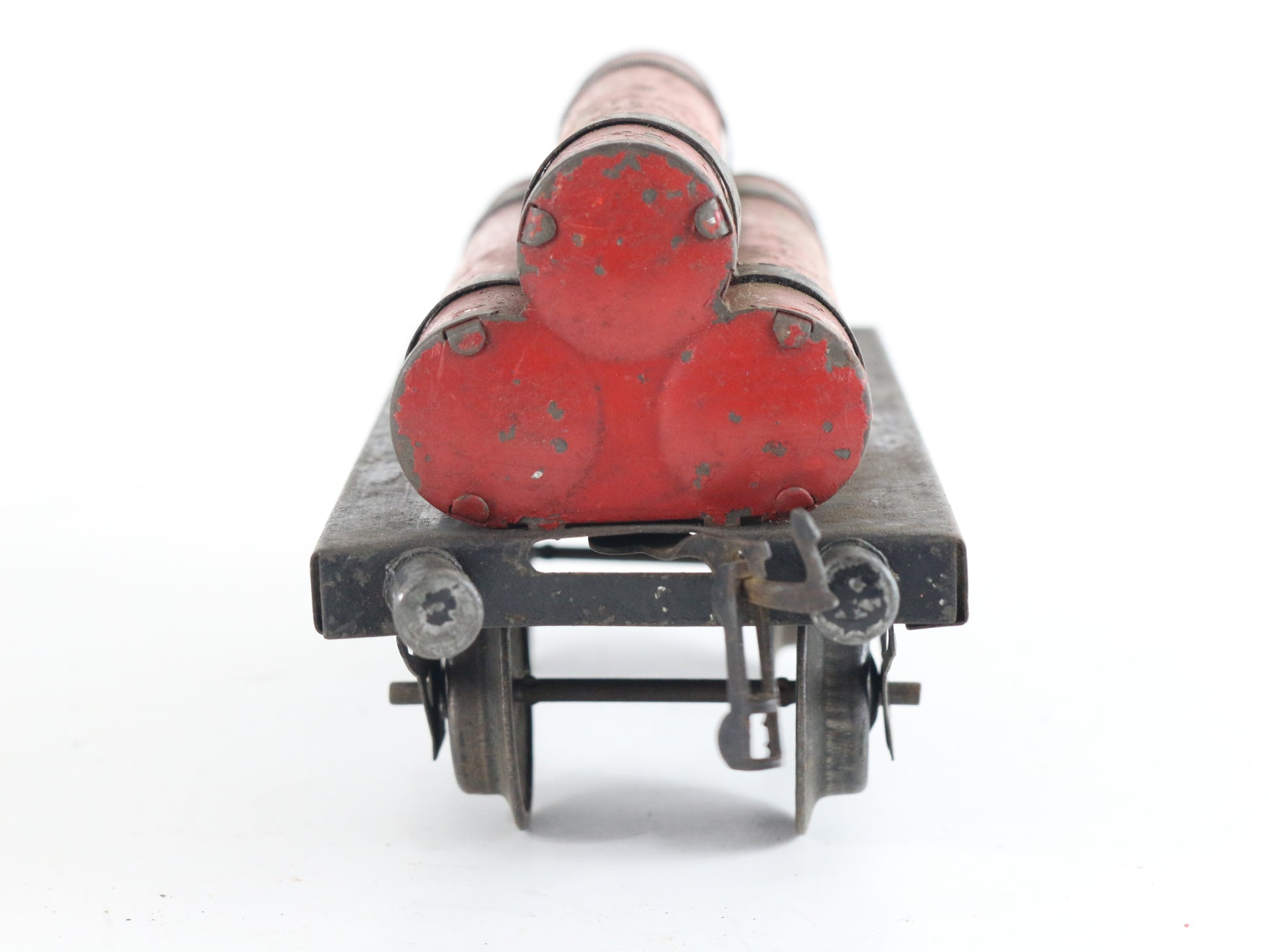 LMS Gas Cylinder Wagon Freight Car Red Hornby Meccano O Model Train unique tanker wagon for British rail