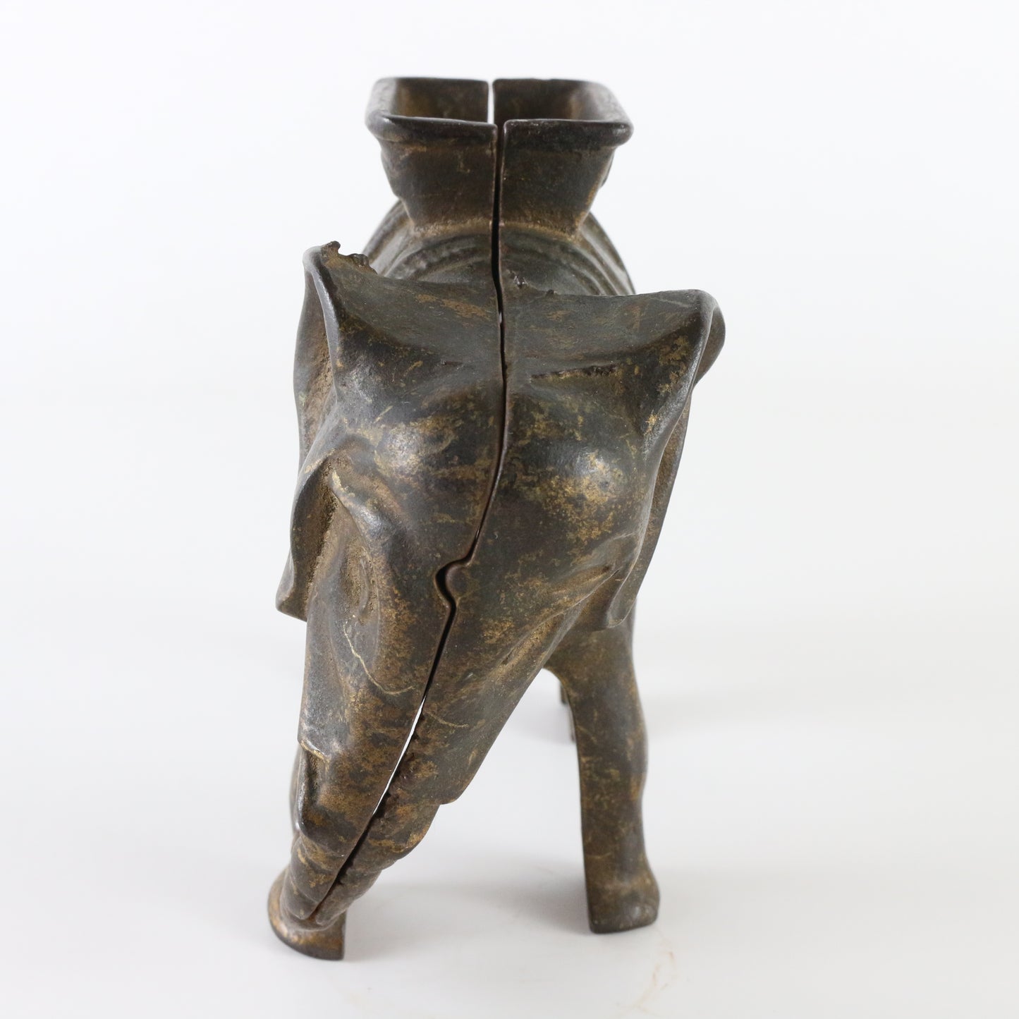 AC Williams cast iron standing circus elephant coin bank vintage toy