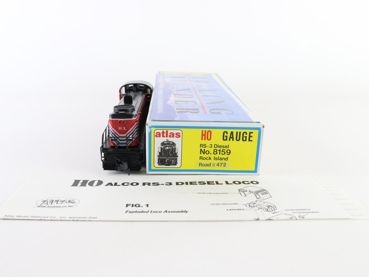 Atlas HO Rock Island 472 RS3 Diesel Locomotive Engine