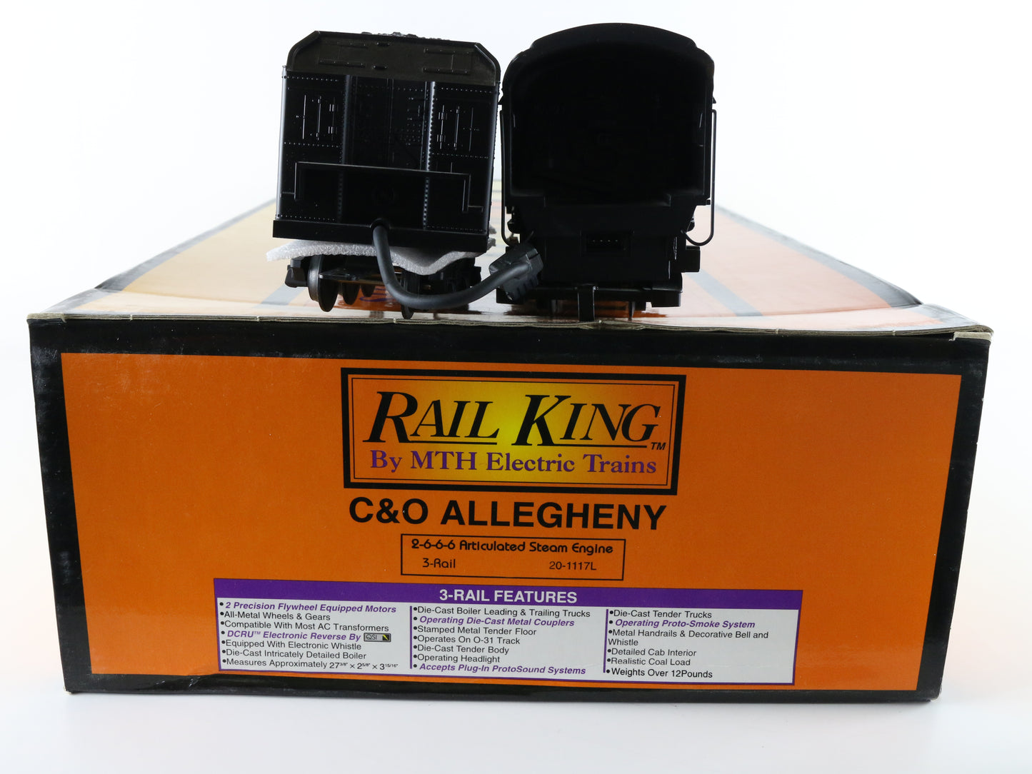 MTH O 20-1117l Chesapeake Ohio Allegheny 2-6-6-6 Articulated Steam Loco #1604