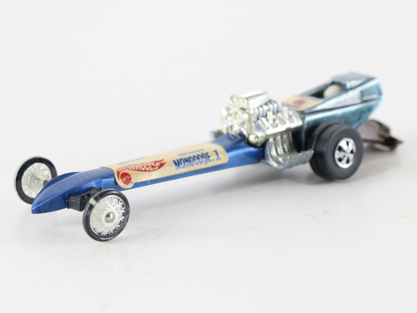 Vintage Hot Wheels Tom McEwen Mongoose Blue with Decals 1:64