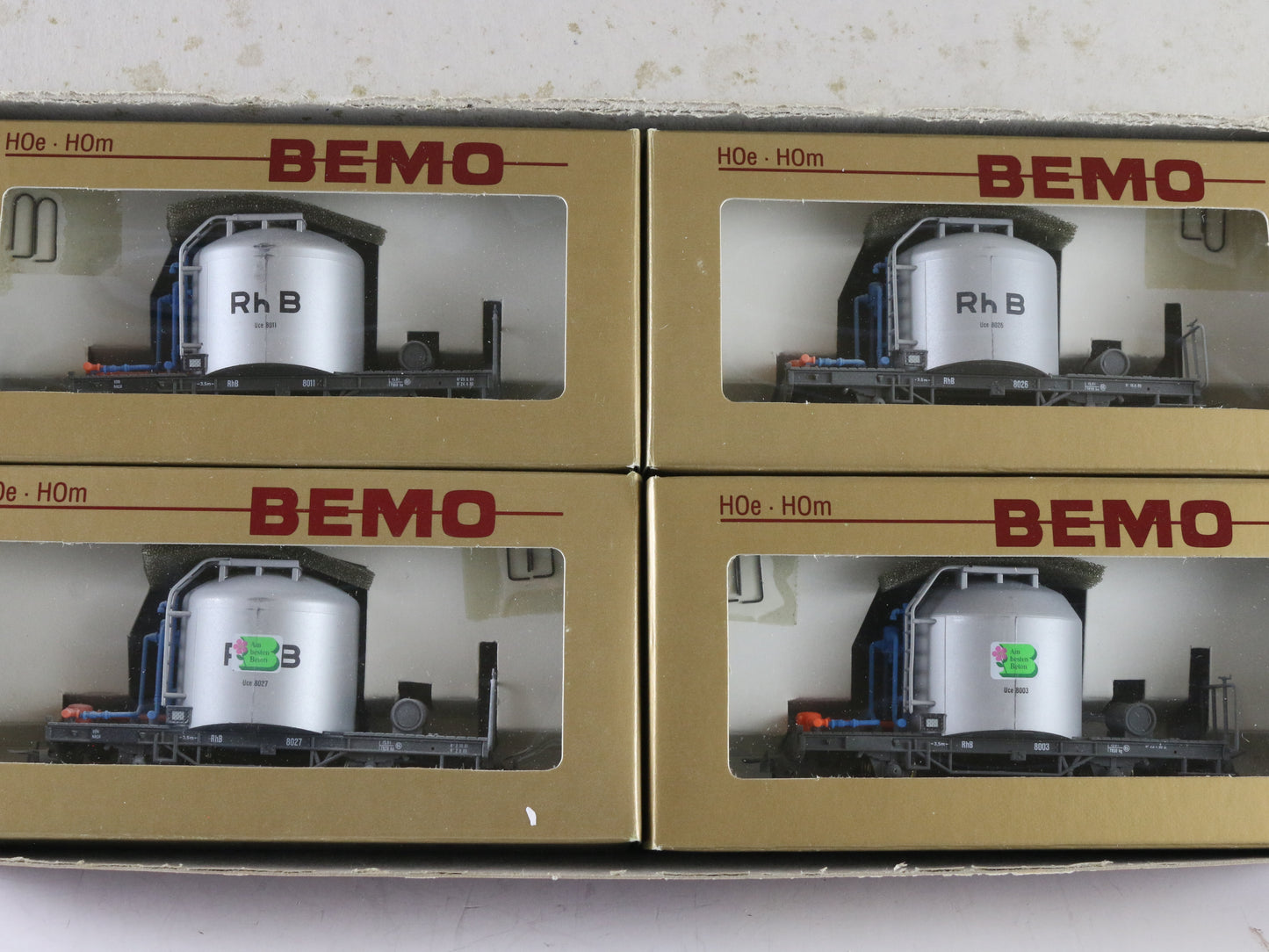 Bemo HOm RHB 2259 Cement Silo Cars Set of 4