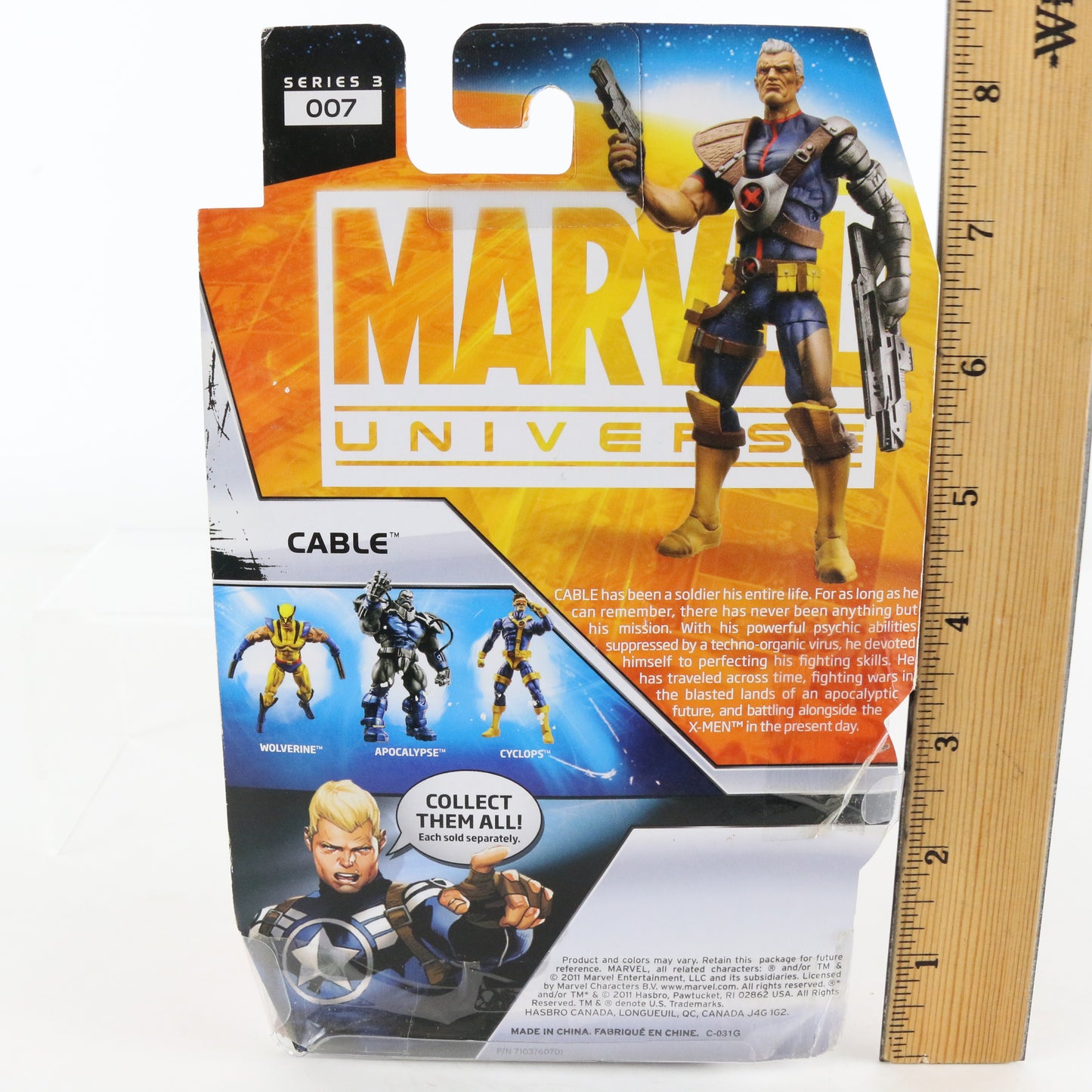 Marvel Universe Series 3 007 Cable 3.75" Action Figure Hasbro