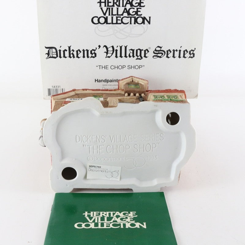 Dept 56 Dickens Heritage Village Chop Shop Christmas Building 58331