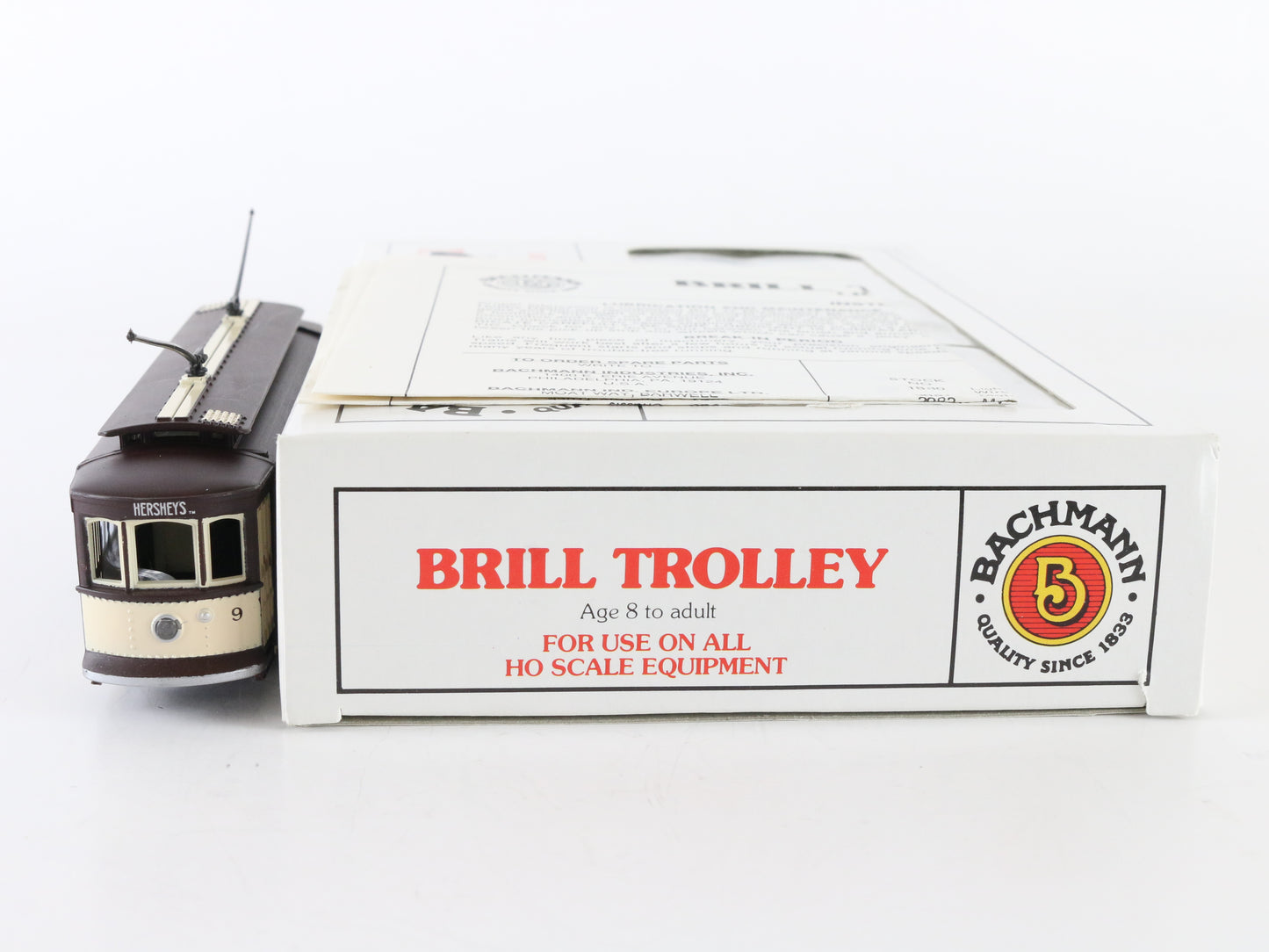 Bachmann HO Hersheys Chocolate Town 9 Illuminated Brill Trolley