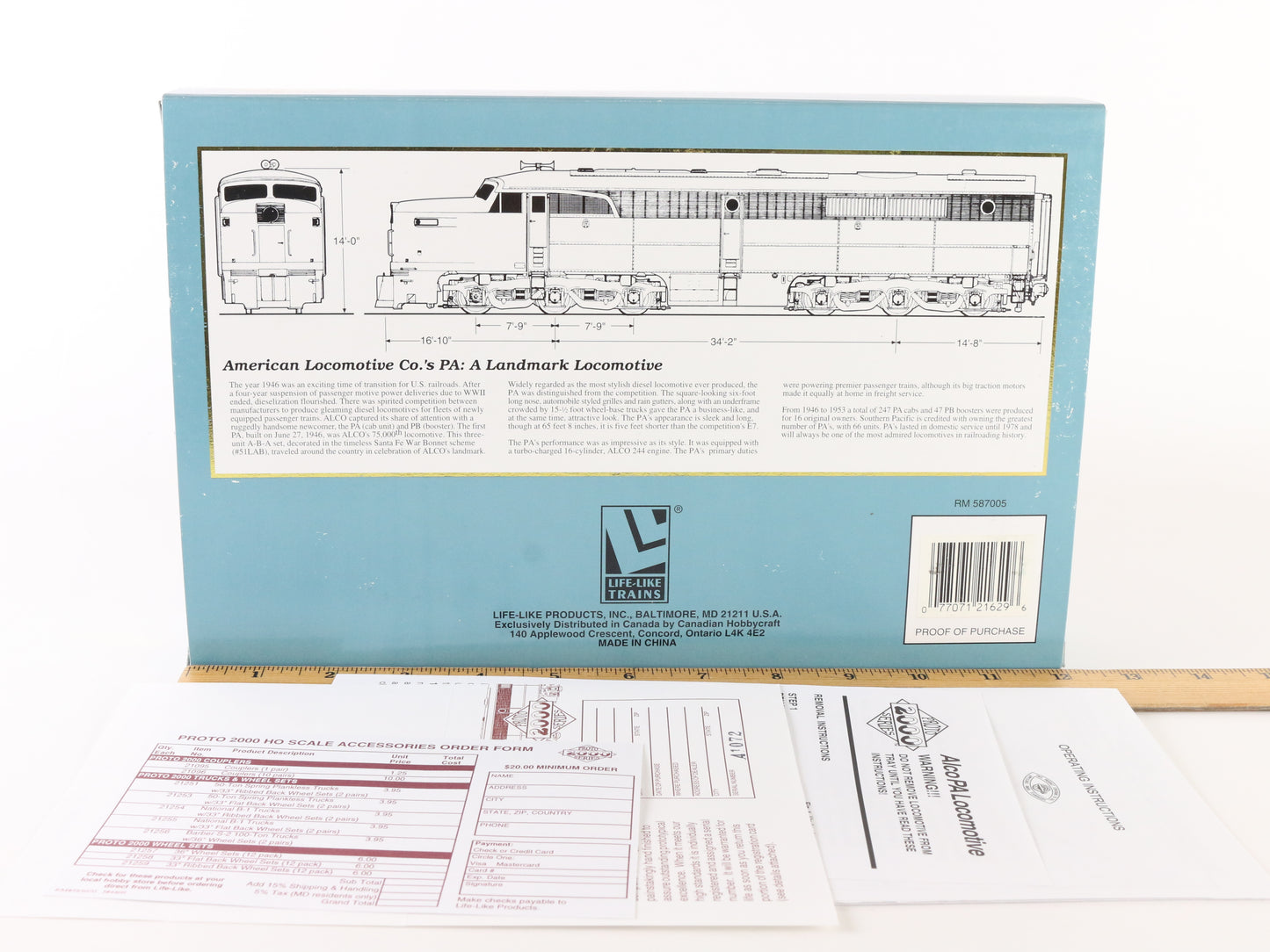 Proto 2000 HO Wabash 1020 PA Diesel Locomotive