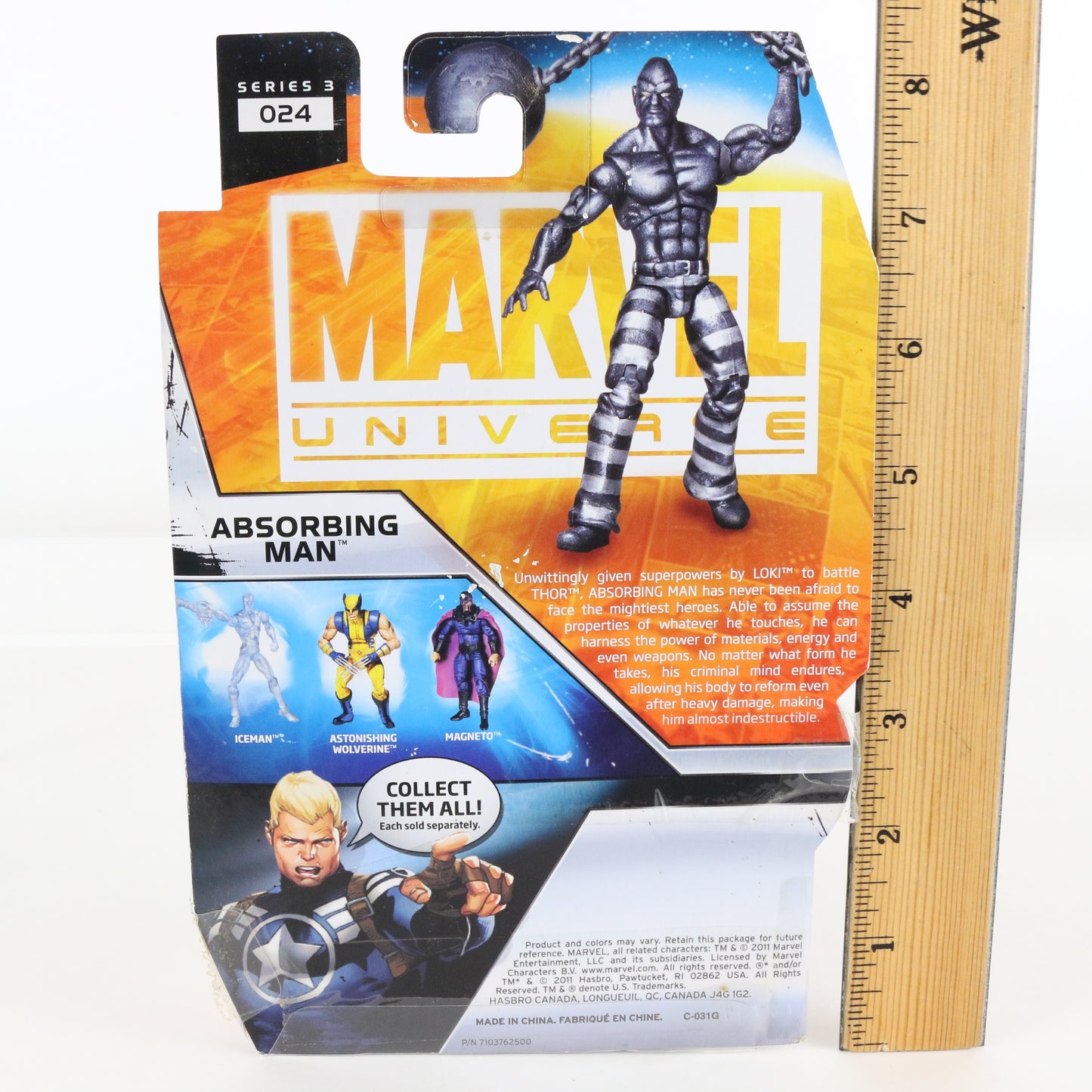Marvel Universe Series 3 024 Absorbing Man 3.75” METALLIC VARIANT Hasbro