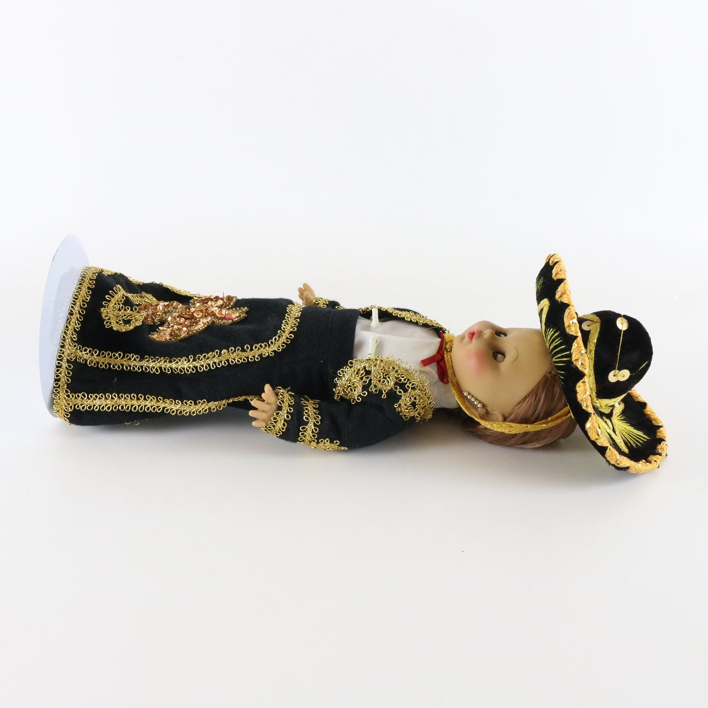 Vintage Munecas Eny Mexican Mariachi Doll Blinking Eyes 12.5" Vinyl Doll W/ Hat