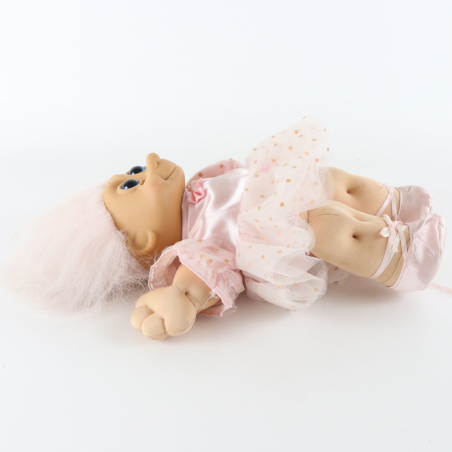 Troll Pink Ballerina Fabric & Vinyl 12" Doll Russ Berrie & Co 2324