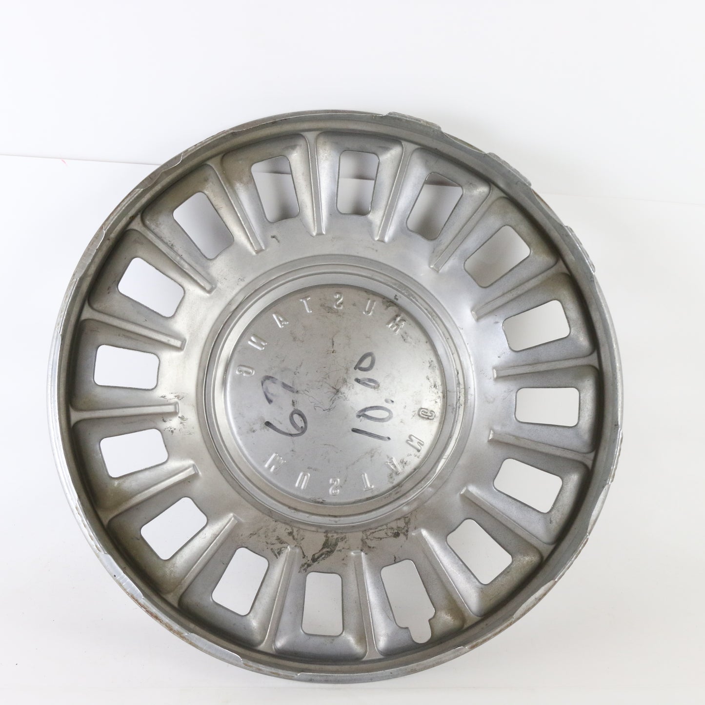 Lot Of 2 Vintage 1968 Ford Mustang Metal Wheel Hubcaps 14.25"