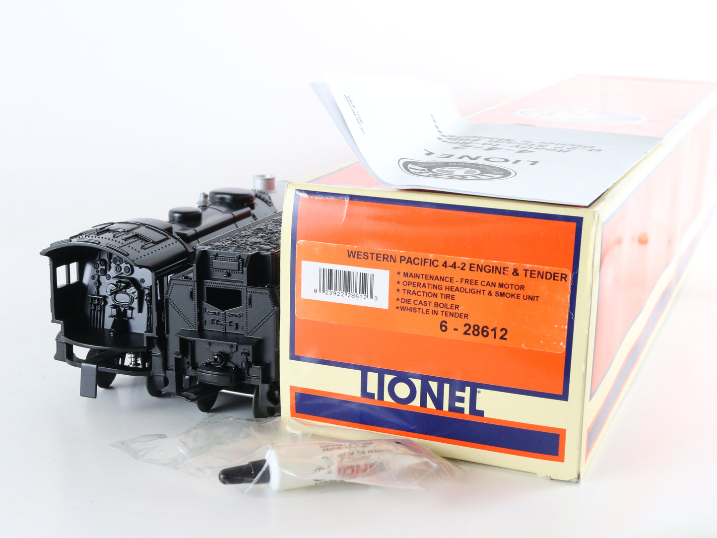 Lionel O 6-28612 Western Pacific WP 4-4-2 Steam Locomotive & Tender