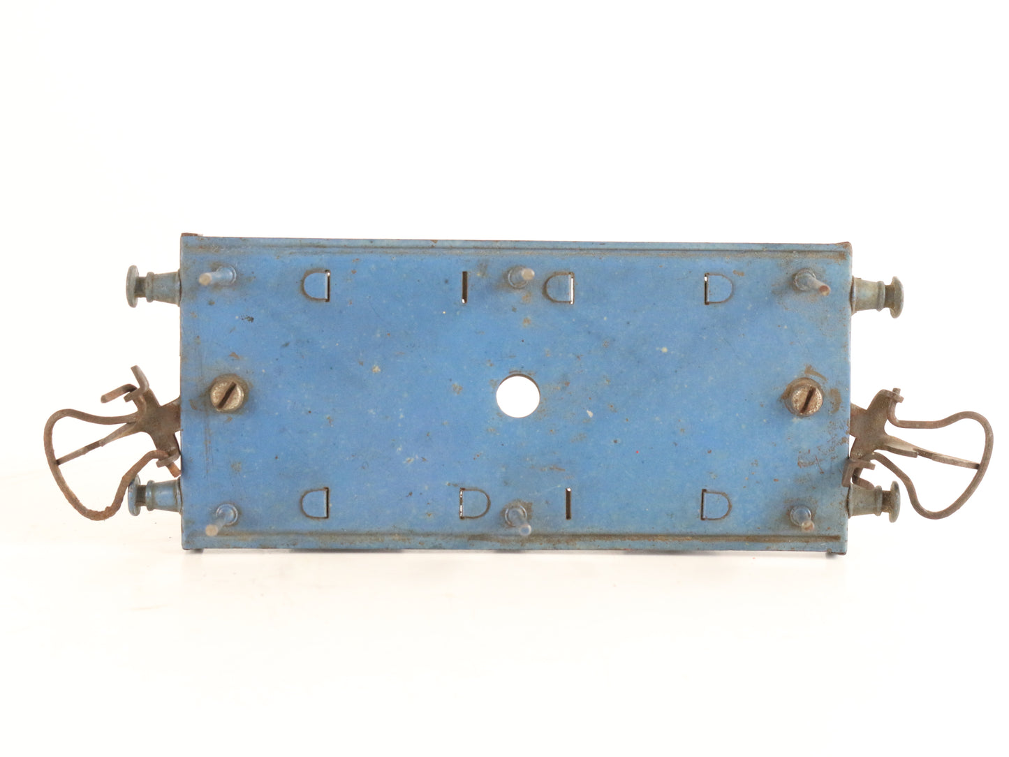 Unnumbered Blue Flat Car W/ Stakes Prewar Hornby Meccano O Model Train vintage stake flat wagon for cargo